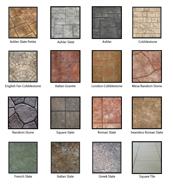 Stamped Concrete Patterns Gallery, Concrete Patio Stamped Designs